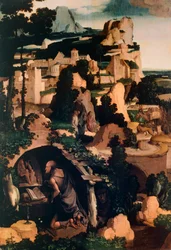 San Jerónimo penitente, copia de Albert Bouts (hacia 1452-1549)