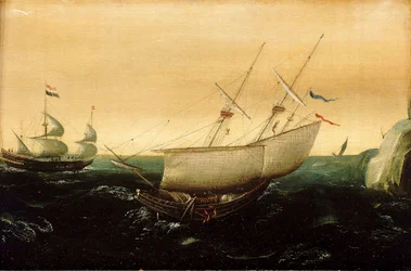 Un barco holandés a punto de zarpar, c.1610 (óleo sobre tabla)