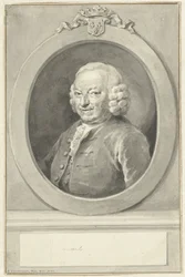 Retrato de Johan Hudde Dedel, en óvalo, a la izquierda