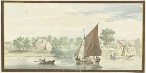 Velero en el Beneden Merwede en el dique Papendrechtse