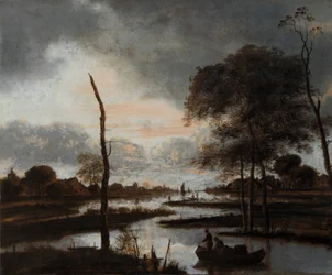 Vista del río: atardecer