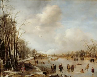 Paisaje de invierno, 1645