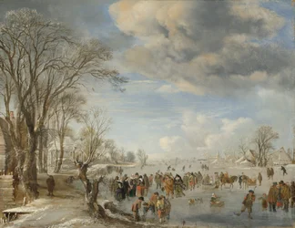 Invierno en Holanda, Escena de Patinaje, 1645
