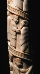 Colmillo tallado, Congo (detalle)