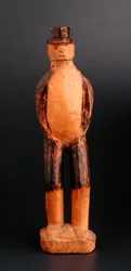 Figura de un hombre europeo de pie, Sudeste de África, finales del siglo XIX