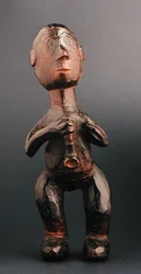 Figura de pie de un hombre europeo sosteniendo una pipa, Sudeste de África, finales del siglo XIX