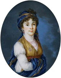 Polaco: Miniatura de la princesa Anna Grigorievna Belosselsky-Belozersky (1773-1846).