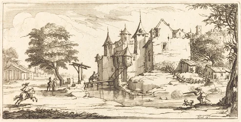 Castillo con puente levadizo