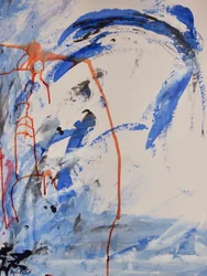 Sin título, 2016 (tinta y acrílico sobre papel)