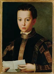 El Gran Duque Francisco I de Médicis de niño (pintura sobre madera)