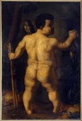 Nano Morgante. Retrato de uno de los enanos más célebres de la corte de Cosme I de Médici (segunda mitad del siglo XVI). Pintura de Agnolo Allori, llamado el Bronzino (1503 - 1572)