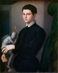 Retrato de un escultor. Pintura de Angelo Bronzino (1503-1572)