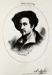 Autorretrato de Agostino Aglio (grabado)