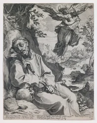 San Francisco consolado por el ángel músico
