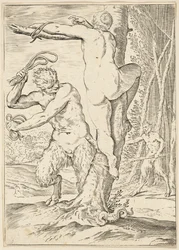 Sátiro azotando a una ninfa, c.1590-95