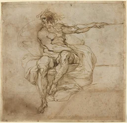 Desnudo masculino sentado