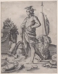 Un joven héroe cerca de un altar, ca. 1514-36