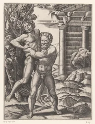 Hércules lucha con Antaeus