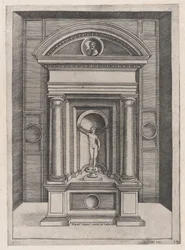 Speculum Romanae Magnificentiae: El altar de Júpiter en el templo más antiguo de la C..., ca. 1514-36