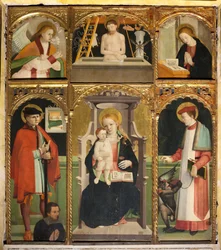 Políptico de la Virgen y el Niño con los santos Julián y Bernardo