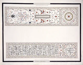 Especímenes de los mosaicos, de la tumba del emperador, c. 1815
