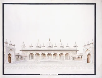 La Moti Musjid en el Fuerte de Agra, c. 1815