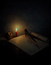 Un estudio tranquilo a la luz de las velas