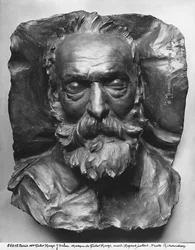 Máscara mortuoria de Victor Hugo, 1885 (bronce)