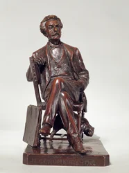 Retrato sentado de Jean Leon Gerome (1824-1904) (bronce)