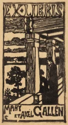 El exlibris de Mary y Axel Gallén