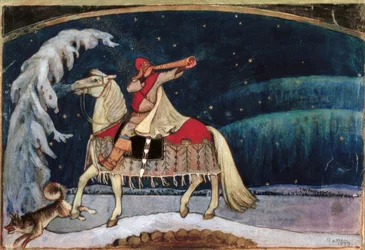 A.Gallen-Kallela, Kullervo va a la guerra