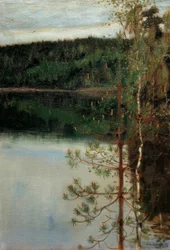 Vista de un lago