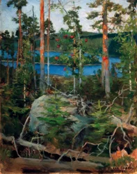 Paisaje en el lago Jamajärvi