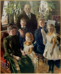 Retrato de la familia del industrial Antti Ahlström