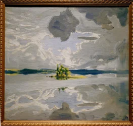 Nubes sobre un lago