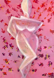 In Love, 2023 (acrílico, técnica mixta sobre lienzo)