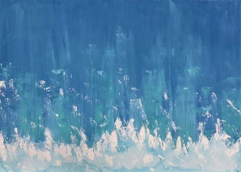 Velvet Ocean, 2023 (acrílico, técnica mixta sobre lienzo)