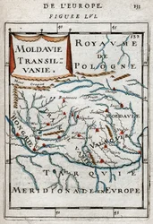 Mapa de Rumania 1683