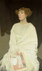 Isabella sosteniendo Vogue, 1928