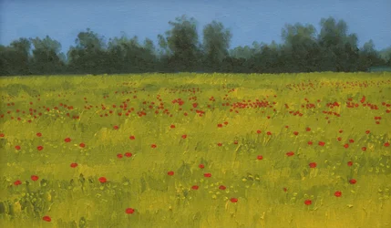 Campo amarillo con amapolas, 2002