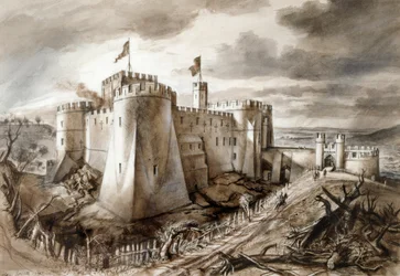 Castillo de Goodrich, finales del siglo XIII, c. 1959