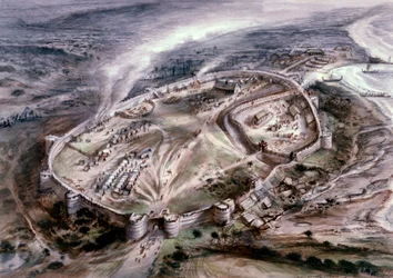 Castillo de Pevensey, siglo III, c. 1960s