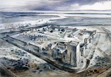 Castillo de Portchester, siglo XV, c. 1960s