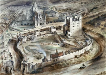 Castillo de Rochester, siglo XV, c1960s