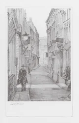 London Lanes: Lawrence Lane (litografía)