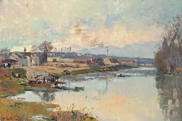 El Sena en Port Marly (óleo sobre lienzo)
