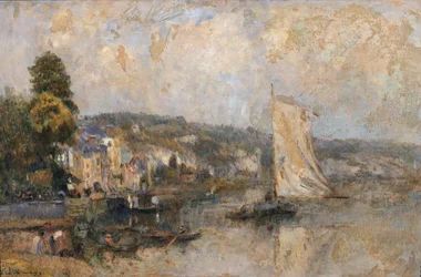 El Sena en La Bouille, cerca de Ruán, hacia 1904 (óleo sobre lienzo)