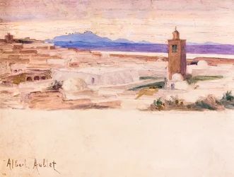 Les Toits de Tunis (óleo sobre madera)