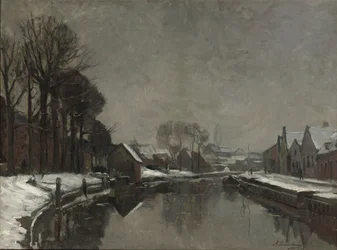 Una ciudad belga en invierno, 1912