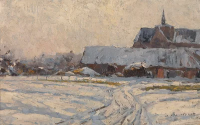 Nieve, por la tarde (Pueblo bajo la nieve)